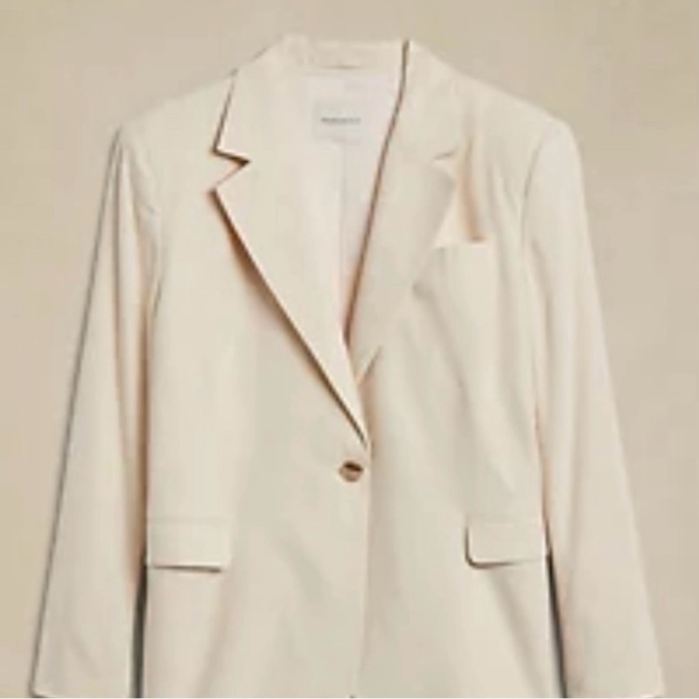 Banana Republic LENA RELAXED LINEN-BLEND BLAZER - Picture 3 of 9